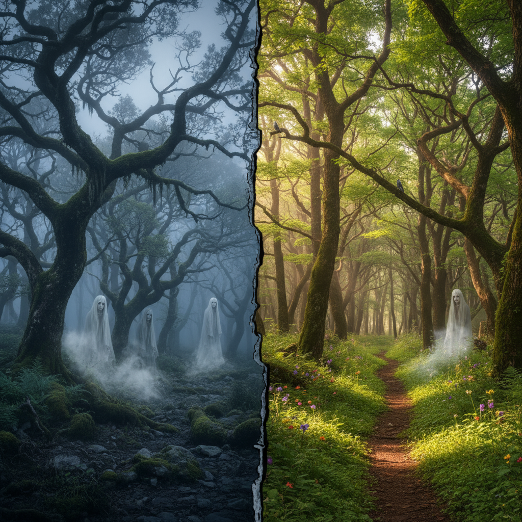 青木ヶ原樹海の都市伝説と真相の比較の解説図 - 青木ヶ原樹海 心霊スポットの謎と危険性を徹底解説