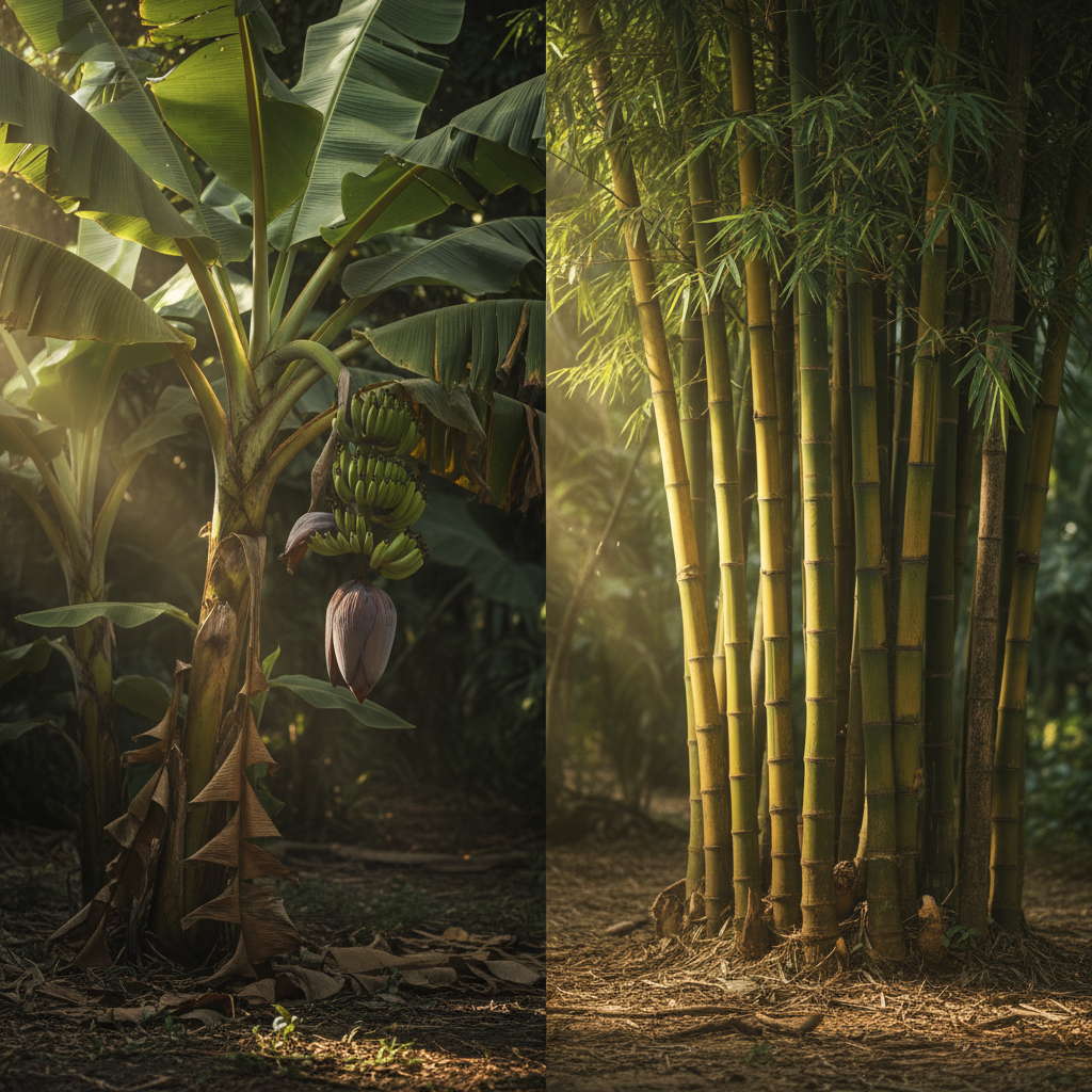 バナナと他の植物を比較